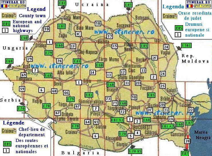 Itinerar, harta - drum national DN39 Constanta-Mangalia