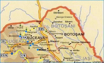 harta senzitiva pensiuni turistice Suceava, Botosani, Iasi