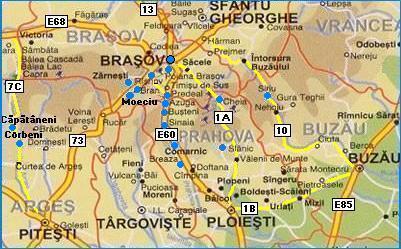 hartă senzitivă pensiuni turistice 	 Buzău, Brasov, Prahova, Covasna, Vrancea